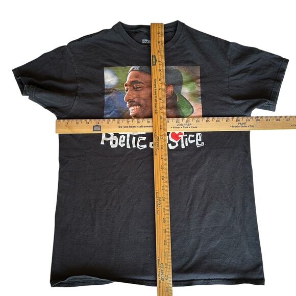 Mens T-Shirt Size Medium Tupac Poetic Justice Screen Print - Picture 3 of 7
